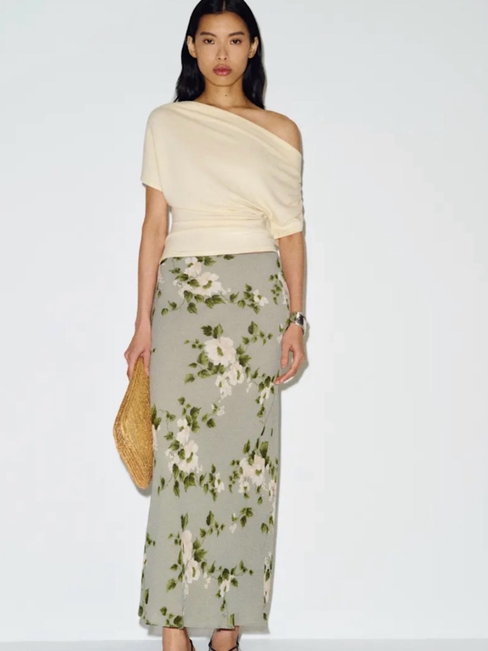 Reformation Layla Skirt in Greenery